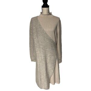 Salt Brand RooLee Women’s XL Tan Beige Wool Blend Long Sleeve Sweater Dress XL